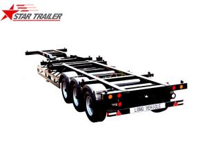Wholesale 40 Foot Skeletal 3 Axles Container Semi Trailer For Transport , Empty Wharf Containers from china suppliers
