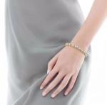 ODM Yellow Diamond Cubic Zirconia Bracelet Silver Sterling 925