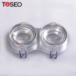 Double Head Aluminium Ceiling Downlight Satin Nickel Round LED Spotlight