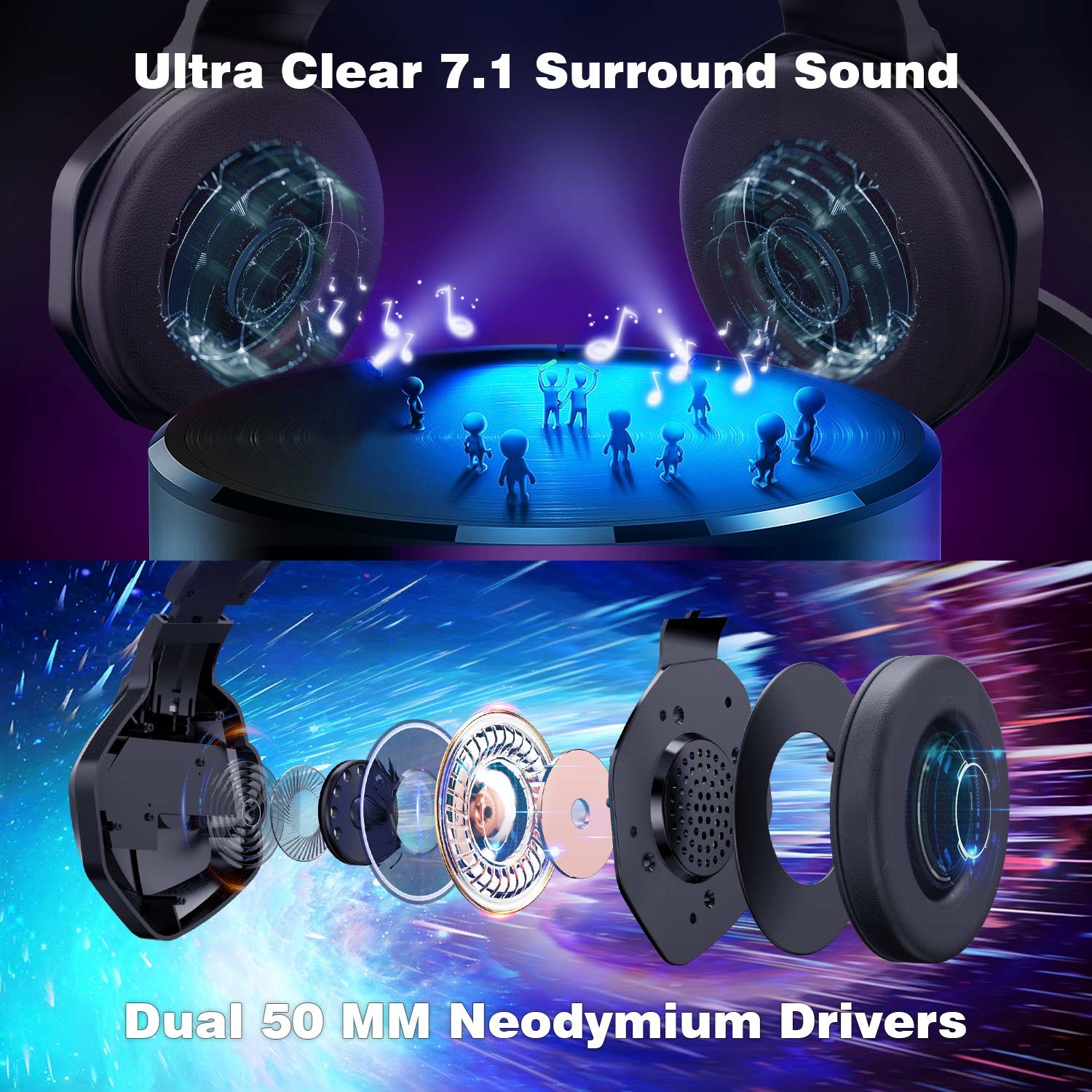 Onikuma K17 50mm 2.2m Onikuma K17 Stereo Gaming Headset