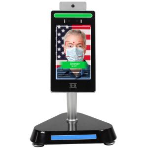 Wholesale Automatic 0.7m 8&quot; Face Recognition Temperature Kiosk DC12V from china suppliers