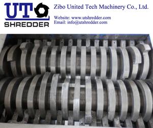 low speed -Plastic recycling, Double Shaft Shredder D4280 - Rubber Tire Waste