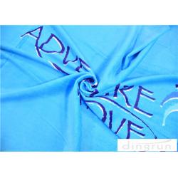 China Blue Color Antistatic Custom Printed Beach Towels For Adults 400gsm for sale