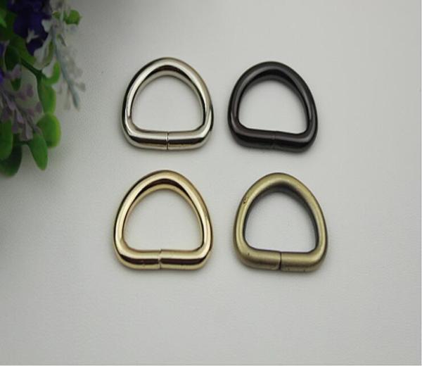 Supply all kinds of handbag metal open d ring,light gold wire iron metal d ring