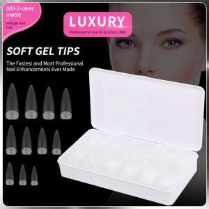 Wholesale 500PCS Stiletto Nail Tips Set Clear Matte Full Cover Acrylic Artificial Nails from china suppliers