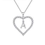 YASVITTI 925 Sterling Silver Jewellery Heart-Shaped Necklace With A-Z Charms