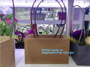 Wholesale Cardboard flower packing boxes flower paper carrier bags flower packaging,book bag custom canvas shopping bag eco friend from china suppliers