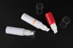 PET Cylindrical Cosmetic Pump Bottle With External Spring Pump
