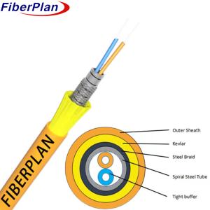 Wholesale Spiral Armored With Braiding Multi Core Indoor Fiber Optic Cable from china suppliers