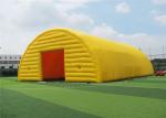 Yellow Ground Inflatable Dome Commercial Event Tent PVC Coated Tarpaulin