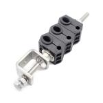 Black Finish 304 Stainless Steel Double Hole Fiber Cable Hangers RF 1/2" Feeder