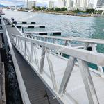 Anti-slip Surface Design Marina Floating Walkway Pontoon Aluminum Gangway For