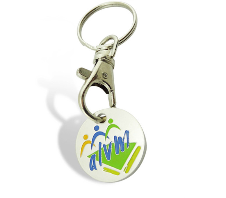 3D Metal Keychain Gift Key Chain Ring Accessories trolley coin market