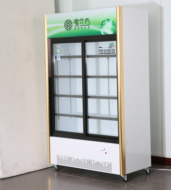 Green space sliding door keep fresh and refrigerate cold beer drinks cabinet