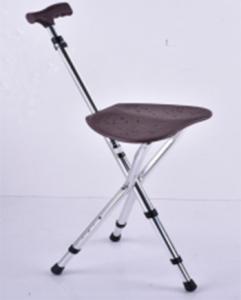 Wholesale High quality Folding walking stick seat crutch stool three legged canes for old people from china suppliers