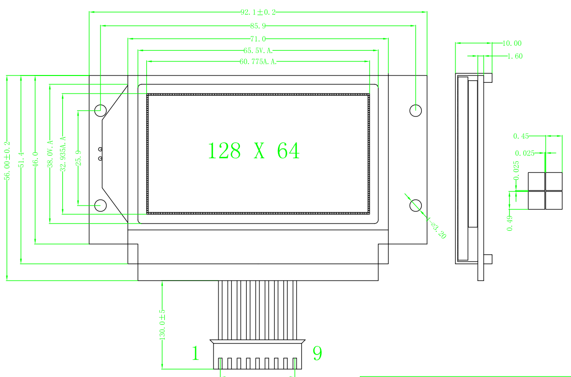 TN STN HTN FSTN ST7565R Monochrome LCD Graphic Display Module