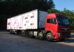 40ft 2 Axles Drop Curtain Side Box Truck For Bulk Cargos And Case Packed Cargos