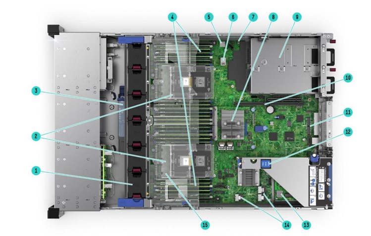 Dimm Ilo HPE Rack Server Computer DL388 Gen10 4210R 64G DDR4 2933mhz P408i-A