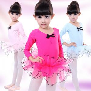 Wholesale girls swan long sleeved ballet dance dress uniforms performance clothing costumes from china suppliers