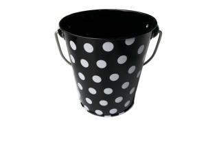 Wholesale Recyclable Tin Bucket Small Metal Buckets Christmas Tin Buckets with Handle CYMK Printing from china suppliers