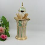 Shinny Gifts Chinese Handmade Toothpick Holder Egg Shape Automatic Toothpick
