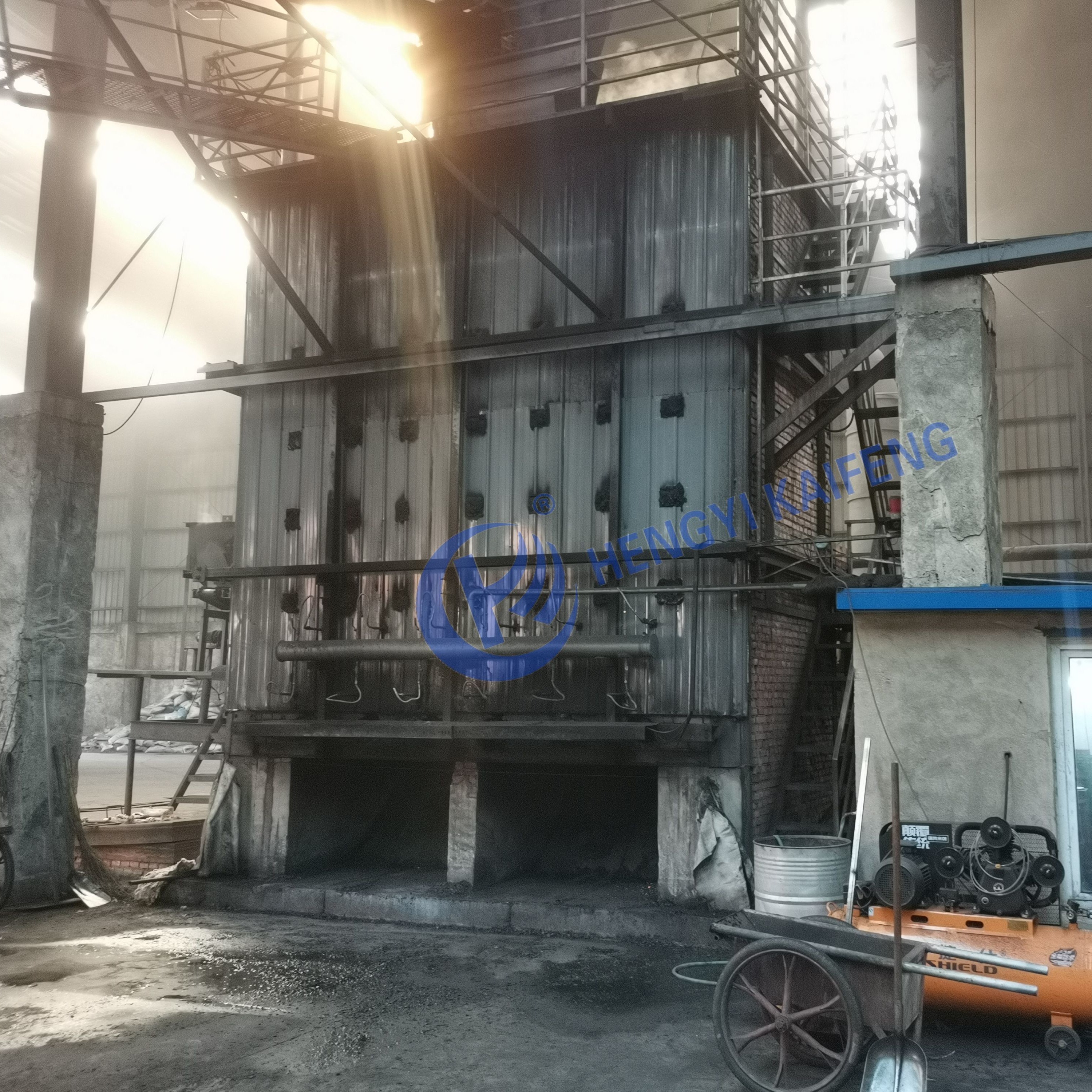 Automated SlEP Activated Carbon Kiln Steam Activation Onsite Installation