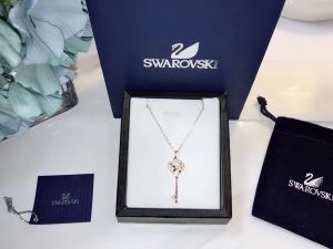 18K Gold Branded Silver Jewelry Heart Lock Necklace Key Pendant
