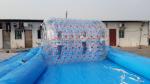 3m Long * 2.4 Dia Red / Green Inflatable Water Toy / Water Rolling Ball For