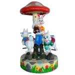 3 seats merry-go-around kiddie carousel for indoor amusement park