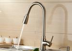 Pull Down Water Filter Sprayer Kitchen Faucets Nickel Brushed ROVATE
