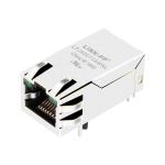 LPJK0071AWNL 100/1000 Base-T Tab Up Green/Green Led 1x1 Port RJ45 Connector