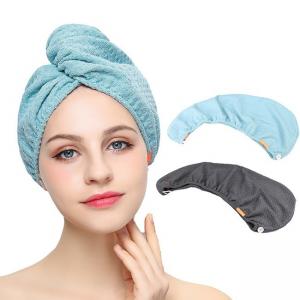 China 300gsm Lady 3 Minute Drying Microfiber Hair Turban Towel For Curly Hair on sale