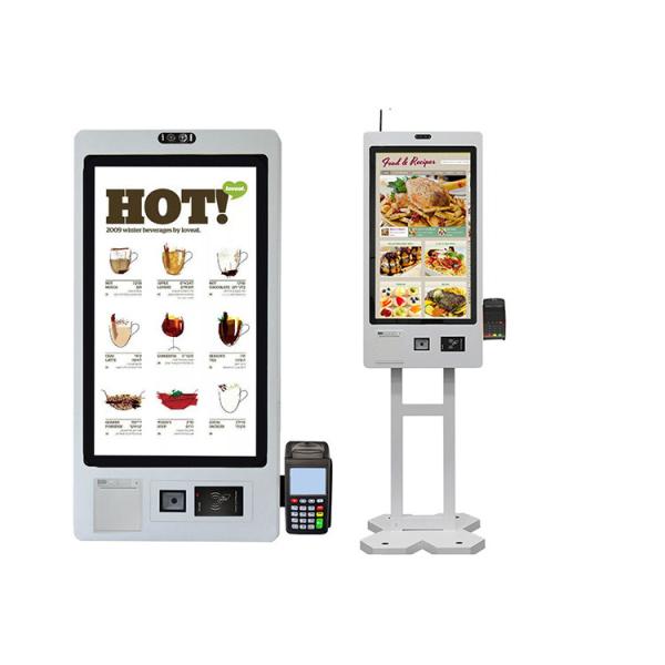 Restaurants Touch Screen Digital Signage KioskFast Food QR Self Service Ordering