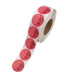 Circular Round Food And Beverage Labels Roll Die Cut Shape Thermal Food Label