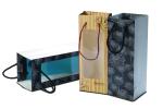 Customized promotional artpaper wine bag/gift wine bag for red wine with PVC