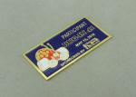 Jewelry Clutch Custom Metal Pin Badges , Flat Gold Souvenir Car Metal Badges