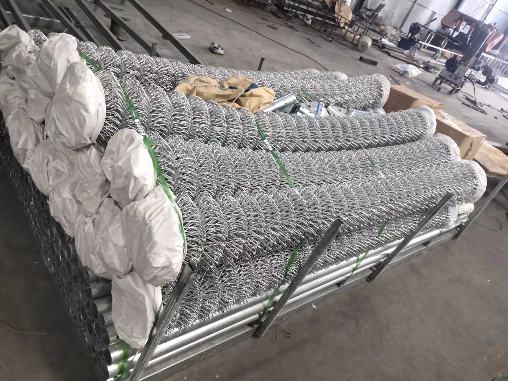 galvanized chain link fence