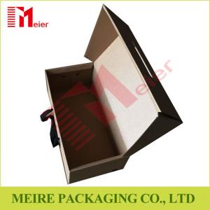 Wholesale Printing Corruated paperboard box with custom logo and ribbon closure for women shoes from china suppliers