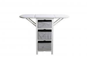 Wholesale Practical Modern Wood Furniture Fabric Foldable Ironing Board Cabinet White from china suppliers