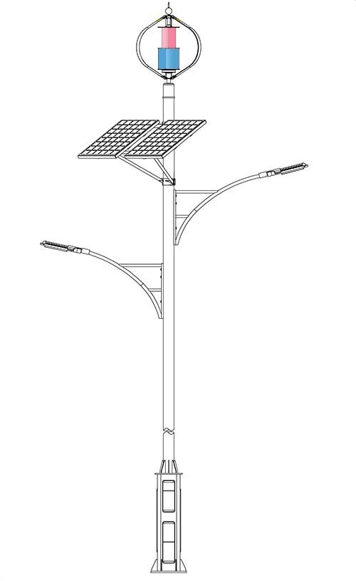 Street Lamp Hybrid Wind And Solar Electric Systems 600w Maglev Wind Generator