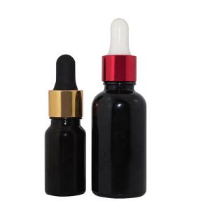 Wholesale 10ml 30ml Boston Round Black Matte Frosted Cosmetic30ml Frosted Glass Dropper Bottle from china suppliers