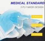 Protective 3 Ply Non Woven Pp Disposable Face Mask
