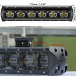 6D Lens 14" Inch 60W Single Row LED Bar For Car 4x4 Offroad Trailer Trucks JEEP