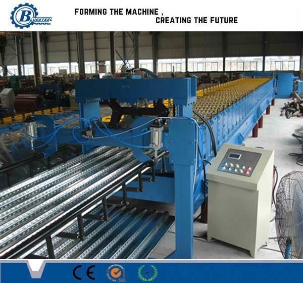 Metal Steel Floor Deck Roll Forming Machine , Corrugated Roofing Sheet Making
