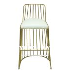 Antique Vintage Stool Bar Pub Table Chair Set Stainless Steel Plywood Sponage