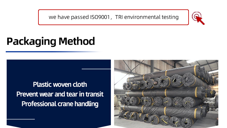 Waterproof and Anti-Seepage HDPE Black Plastic Geomembrane Liner for Landfill Lakes 's