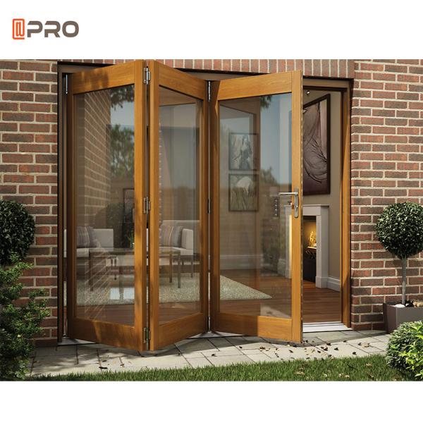 Villa Balcony Quiet Exterior Aluminum Folding Doors American Standard Glass