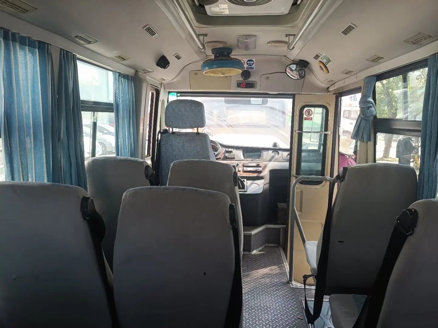 Used Small Bus Front Engine 14seats Used Dongfeng Bus EQ6550 EURO V Air Conditioner