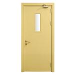 ISO Certified Fire Rated Steel Doors With Glass Interior Security Finished