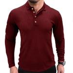 OEM maufactory Autumn And Winter Long Sleeved Solid Color POLO Shirt European